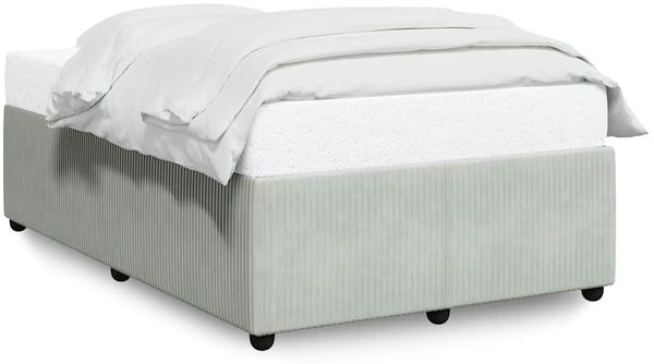 Einzelbettgestell Design für Erwachsene ohne Matratze Hellgrau 120x200 cm Samt d4937e