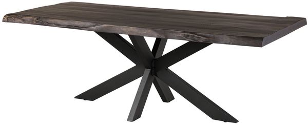 Baumtisch Mango 200x100x77 grau lackiert / Kreuzgestell anthrazit matt FREEFORM 5