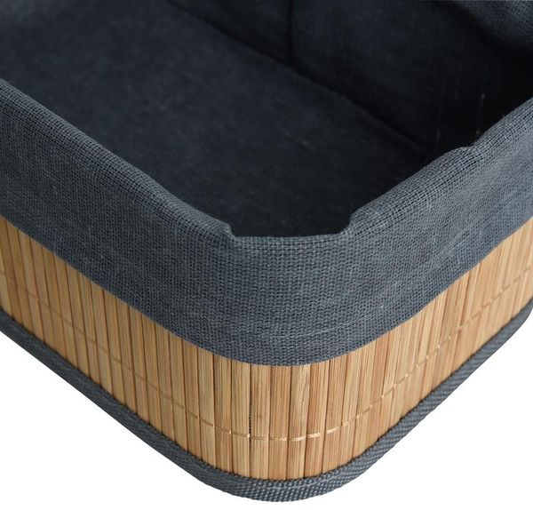 Bambuskorb Aufbewahrungsbox 4er Set mit je 3 Größen Aufbewahrungskorb Organizer Bild 6