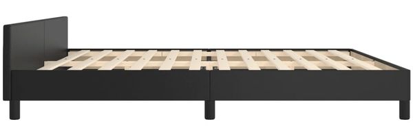vidaXL Bettgestell mit Kopfteil ohne Matratze Schwarz 200x200 cm 347519 Bild 6