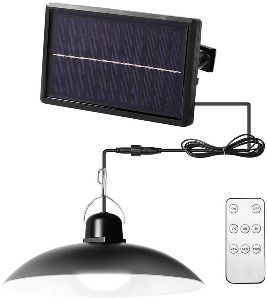 Sunicol Hängeleuchten LED-Solarleuchten,Fernbedienung,Zeitschaltuhr, 3,2m Verlängerungskabel, Warmweiß, Weiß, dimmbare,IP65 wasserdicht