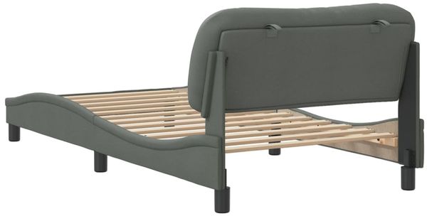 vidaXL Bettgestell ohne Matratze "Hvar" Dunkelgrau 100x200 cm Stoff 3207752 Bild 6