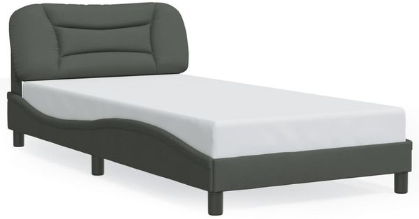 vidaXL Bettgestell ohne Matratze "Hvar" Dunkelgrau 100x200 cm Stoff 3207752 Bild 2