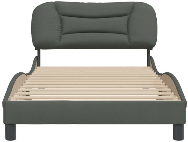 vidaXL Bettgestell ohne Matratze "Hvar" Dunkelgrau 100x200 cm Stoff 3207752 Bild 4