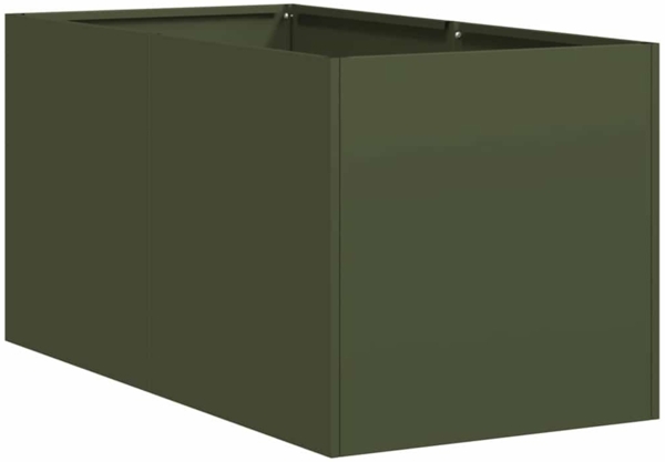 vidaXL Pflanzkübel Olivgrün 40x80x40 cm Kaltgewalzter Stahl 860734