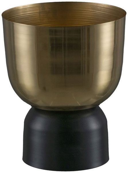 Gasper Übertopf SOLARIS, Goldfarben, Aluminium, Schwarz, Ø 26 cm (1 St)