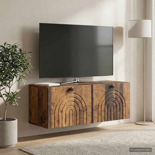 vidaXL Wandmontierter TV-Schrank Altholz 78,5 x 31 x 30 cm 898213