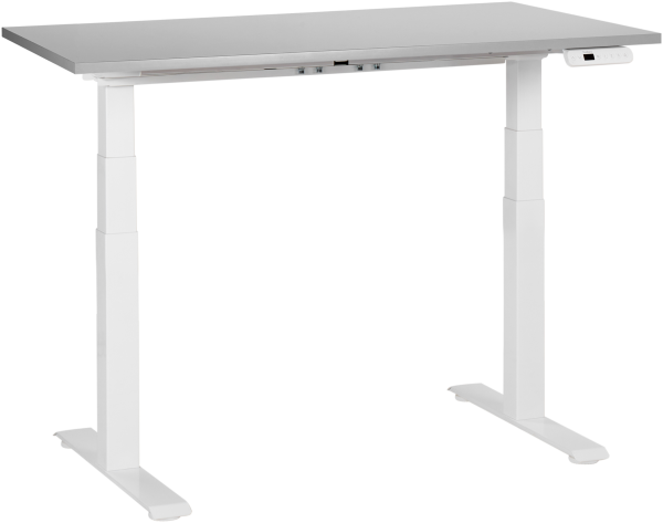 'Destines' Höhenverstellbarer Schreibtisch Elektrisch, Hellgrau, 120 x 72 x 63-128 cm