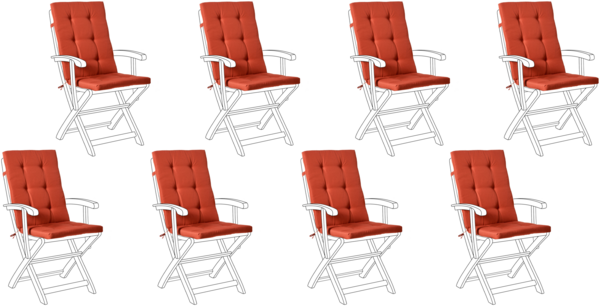 Sitzauflagen 8er Set MAUI PREMIUM Rot