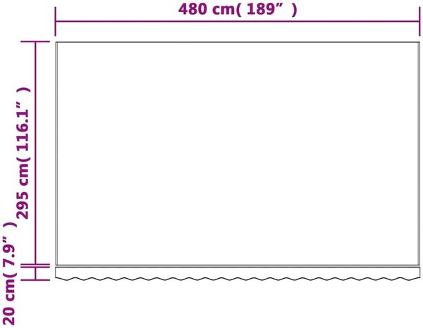 vidaXL Markisenbespannung Mehrfarbig Gestreift 5x3 m 367740 Bild 7