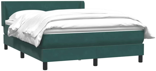 vidaXL Boxspringbett mit Matratze Dunkelgrün 140x210 cm Samt 3317946 Bild 2