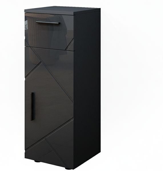 Midischrank Irma Anthrazit Hochglanz 30 x 81 cm Vicco