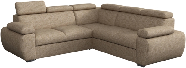 Ecksofa Boston Maxi mit Schlaffunktion, Bettkasten, Einstellbare Kopfstützen (Aragon 14, 2rR2P)