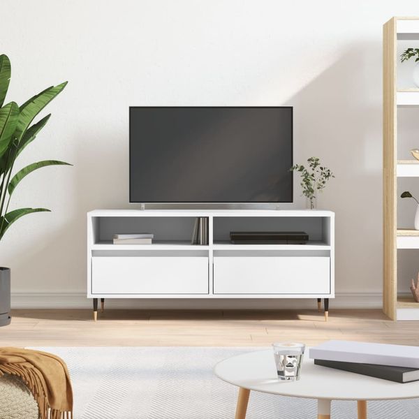 vidaXL TV-Schrank Weiß 100x34,5x44,5 cm Holzwerkstoff 831228