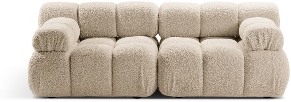 Micadoni Modulares Sofa Bellis 2-Sitzer Boucle Rolf Helles Beige