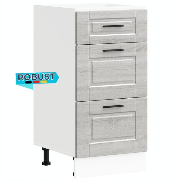 Küchenunterschrank SAMU Grau Sonoma 40x46x81,5 cm | Küche Unterschrank mit Schublade