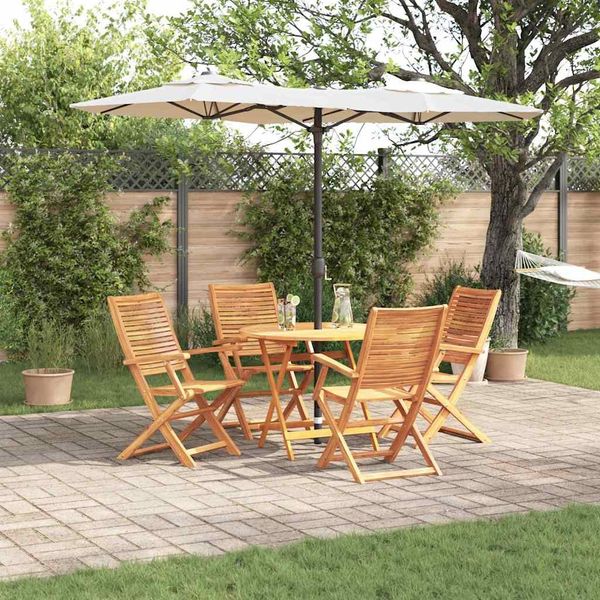 vidaXL Garten Essgruppe 5 pcs Braun Massivholz Akazie 3375701