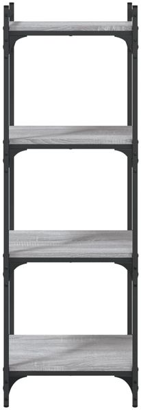 vidaXL Bücherregal 4 Böden Grau Sonoma 40x30x120 cm Holzwerkstoff 837635 Bild 4