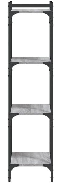 vidaXL Bücherregal 4 Böden Grau Sonoma 40x30x120 cm Holzwerkstoff 837635 Bild 5