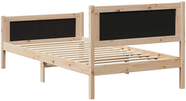vidaXL Bettgestell Braun und Dunkelgrau 100 x 200 cm Massivholz Kiefer 878490 Bild 6