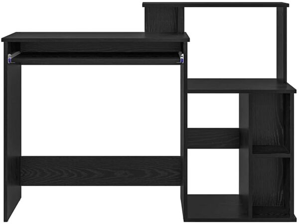 vidaXL Schreibtisch Schwarz Eichen-Optik 120,5 x 44 x 88,5 cm 869475 Bild 6