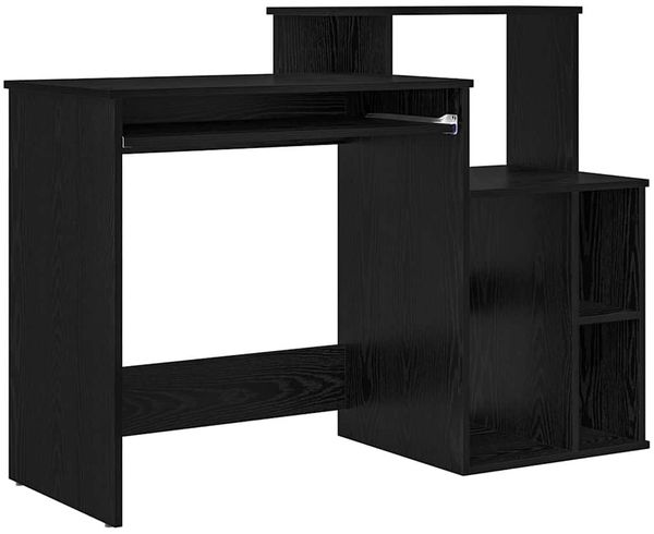 vidaXL Schreibtisch Schwarz Eichen-Optik 120,5 x 44 x 88,5 cm 869475 Bild 2