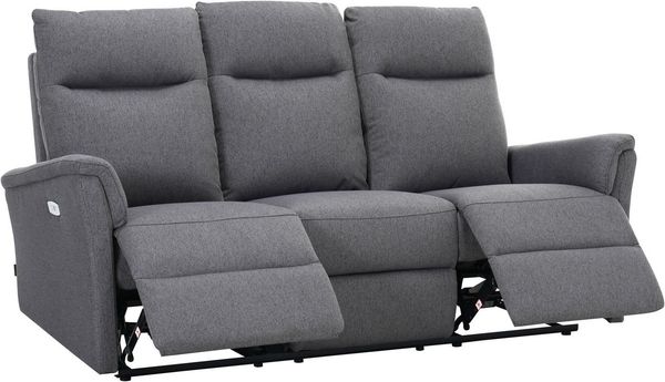 Home affaire 3-Sitzer FINNARA, 3-Sitzer,elelektrische Relaxfunktion in 2 Sitzen, USB A/C, Liegefunktion 105°-135°, Federkern