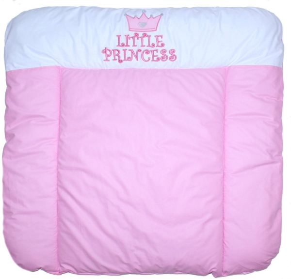 Wickelauflage mit Applikation -Princess Rosa Rosa - Wickeltischauflage Baby Auflage (70x50 cm)