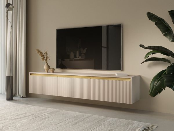 MOEBLO TV-Board Delu 180 (Eleganz und Vielseitigkeit für Ihr Wohnzimmer, stehend oder hängend, Lowboard Fernsehtisch TV-Bank TV Tisch Fernseher Tisch TV Möbel), (BxHxT):180x42x39 cm