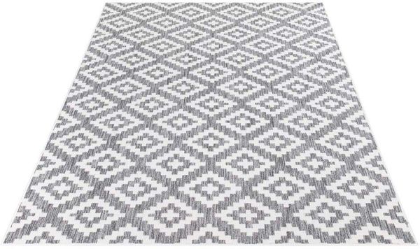Carpet City Outdoorteppich Outdoor 461, rechteckig, Höhe: 5 mm, Läufer, wetterfest, Flachgewebe, quadratisch, In- & Outdoor, Raute