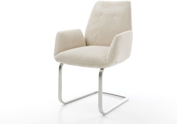 Freischwinger Zoa-Flex Cord Beige Freischwinger flach Edelstahl Taschenfederkern