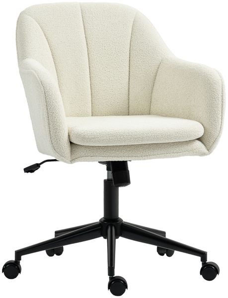 Drehstuhl 60x63x84-94 cm, beige, gepolstert, höhenverstellbar, samtoptik Bild 8