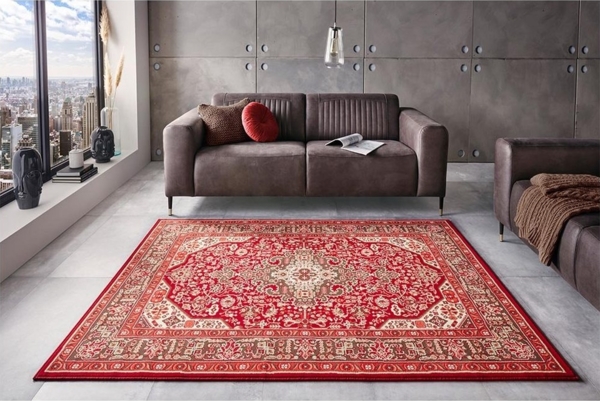 NOURISTAN Teppich Orientalischer Kurzflor Teppich Skazar Isfahan Orientrot, rechteckig, Höhe: 9 mm Bild 3