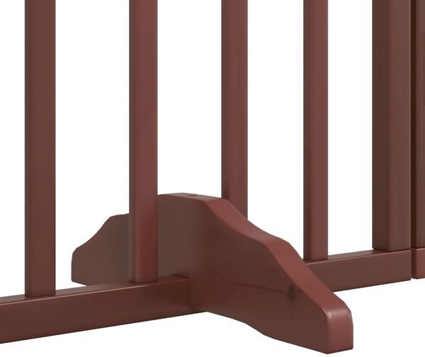 vidaXL 12-tlg. Hundetor mit Tür Faltbar Braun 960 cm Pappelholz 3155580 Bild 6