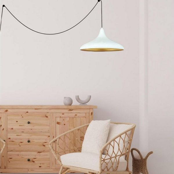 Bamyum Pendelleuchte Champion Pendelleuchte mit Stecker 35 cm, Metall mit 450 cm Kabel, ohne Leuchtmittel
