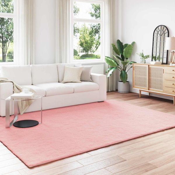 vidaXL Rutschfester Teppich aus Kunstkaninchenfell OLITE Rosa 42021706
