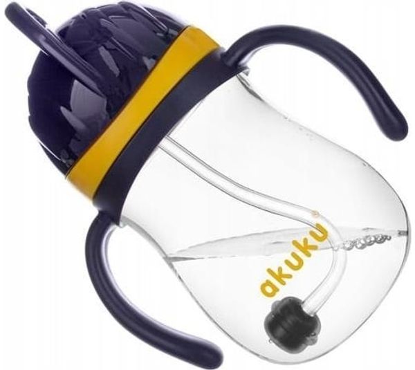 Akuku AKUKU innovative Trinkflasche mit Strohhalm und Gewichten