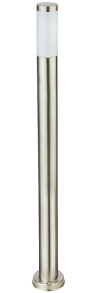 LED Stehlampe, Edelstahl, opal, H 110 cm