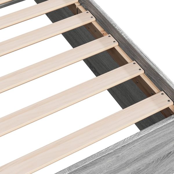 vidaXL Bettgestell Grau Sonoma 90x200 cm Holzwerkstoff 3281061 Bild 7