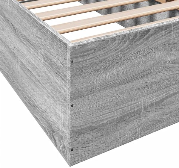 vidaXL Bettgestell Grau Sonoma 90x200 cm Holzwerkstoff 3281061 Bild 8