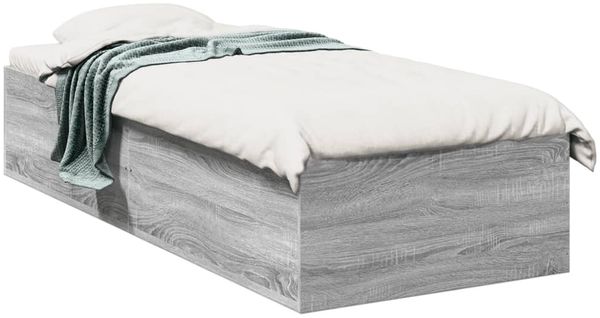 vidaXL Bettgestell Grau Sonoma 90x200 cm Holzwerkstoff 3281061