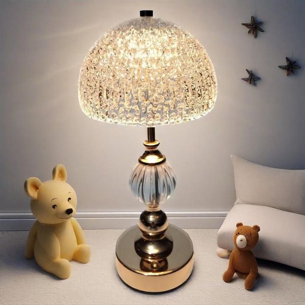 ibettertec LED Nachttischlampe Moderne LED Tischlampe–Nachtlicht Nachttischlampe, stilvolle Tischleuchte mit einstellbarer Helligkeit & Warmweiß für Schreibtisch, Schlafzimmer, Wohnzimmer stufenlos dimmbar, augenschonend & energiesparend, 2000-mAh-Batt...