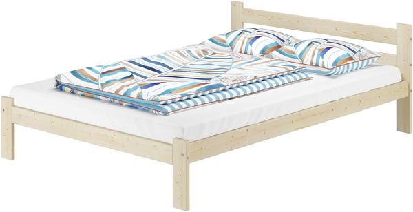 Doppelbett Ehebett Holzbett 140x200 Fichte massiv lackiert mit wählbarem Zubehör V-60.60-14ohne Zubehör