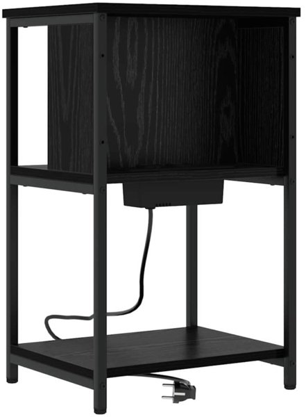 vidaXL Nachttisch Schwarze Eiche 38 x 31 x 61 cm Holzwerkstoff 859450