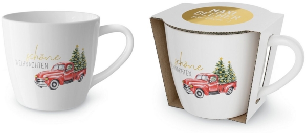 Weihnachtstasse Kaffee Tee Tasse Becher 0,4l Love Xmas la vida Pick-up 910171