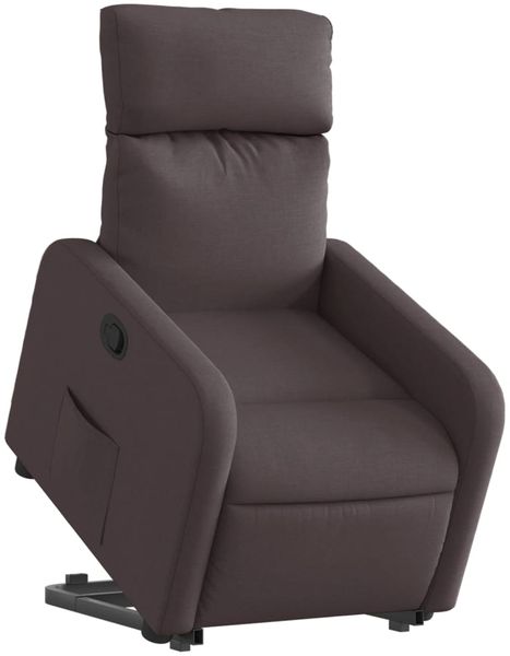vidaXL Relaxsessel mit Aufstehhilfe Dunkelbraun Stoff 3206704 Bild 3