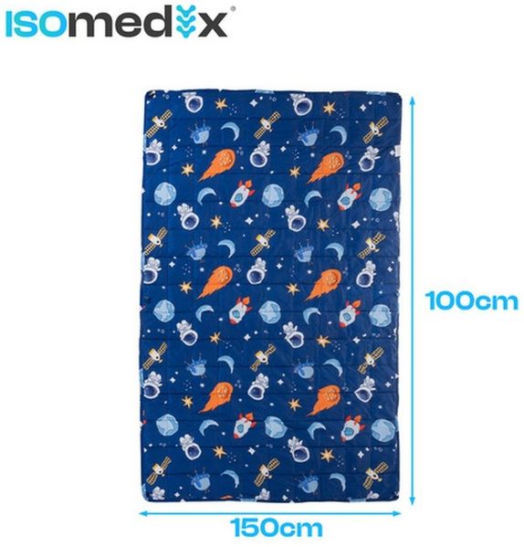 ISO TRADE Gewichtsdecke Kinder-Gewichsdecke 4 kg 100x150 cm, Füllung: Glasperlen, Bezug: Polyester, hypoallergene, geräuschlose Füllung, sanften Druck ohne Verrutschen