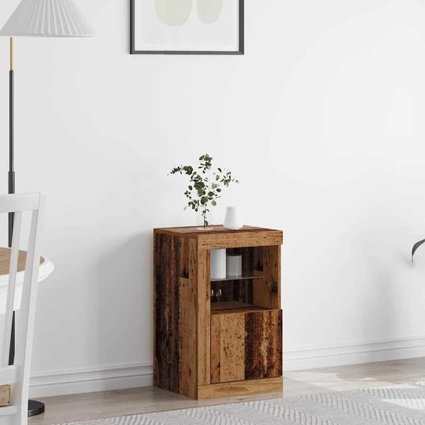 vidaXL LED-Sideboard Altholz 41 x 37 x 67 cm Holzwerkstoff 863018