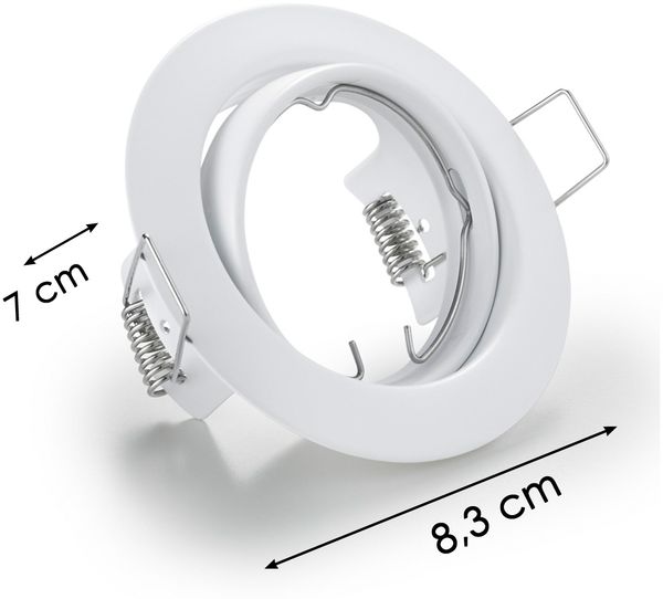 Runde Einbaustrahler Decke JURA 3er Set Ø 8,3cm schwenkbar Weiß matt GU10 Bild 3