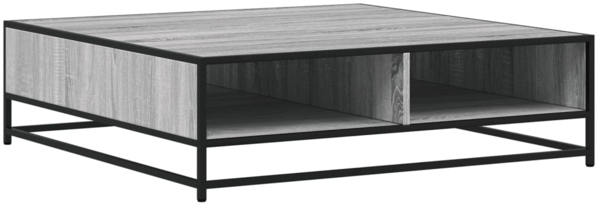 vidaXL Couchtisch Grau Sonoma 100x100x30 cm Holzwerkstoff und Metall 848777